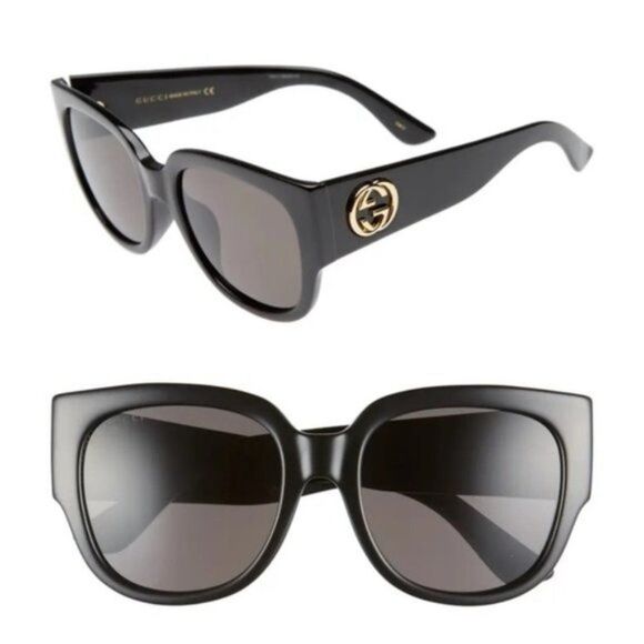 Gucci 55mm Square Cat Eye Sunglasses